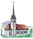 Zeichnung Agnes Karikaturen St. Katharina Horw