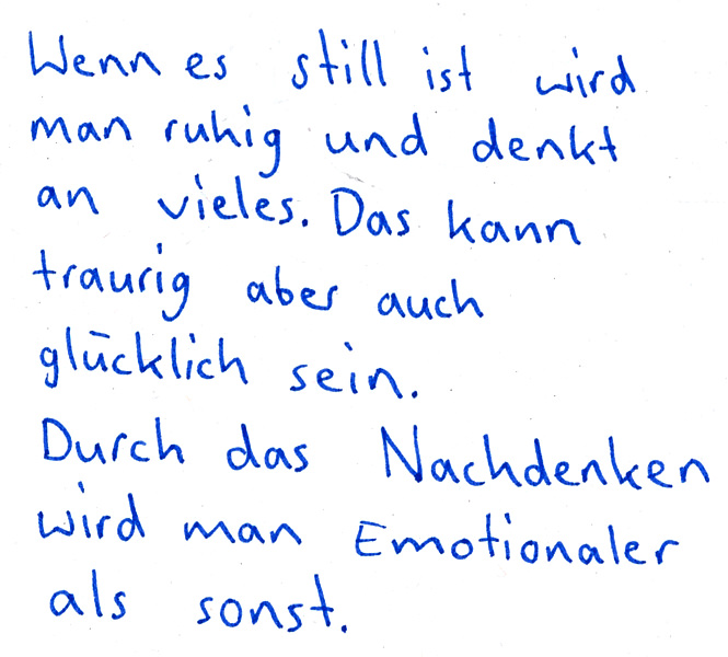 Nachdenken emotionaler