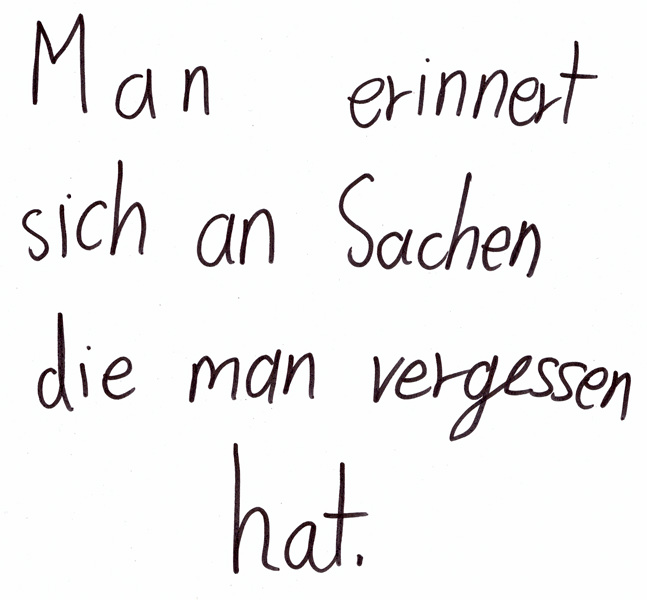 vergessen